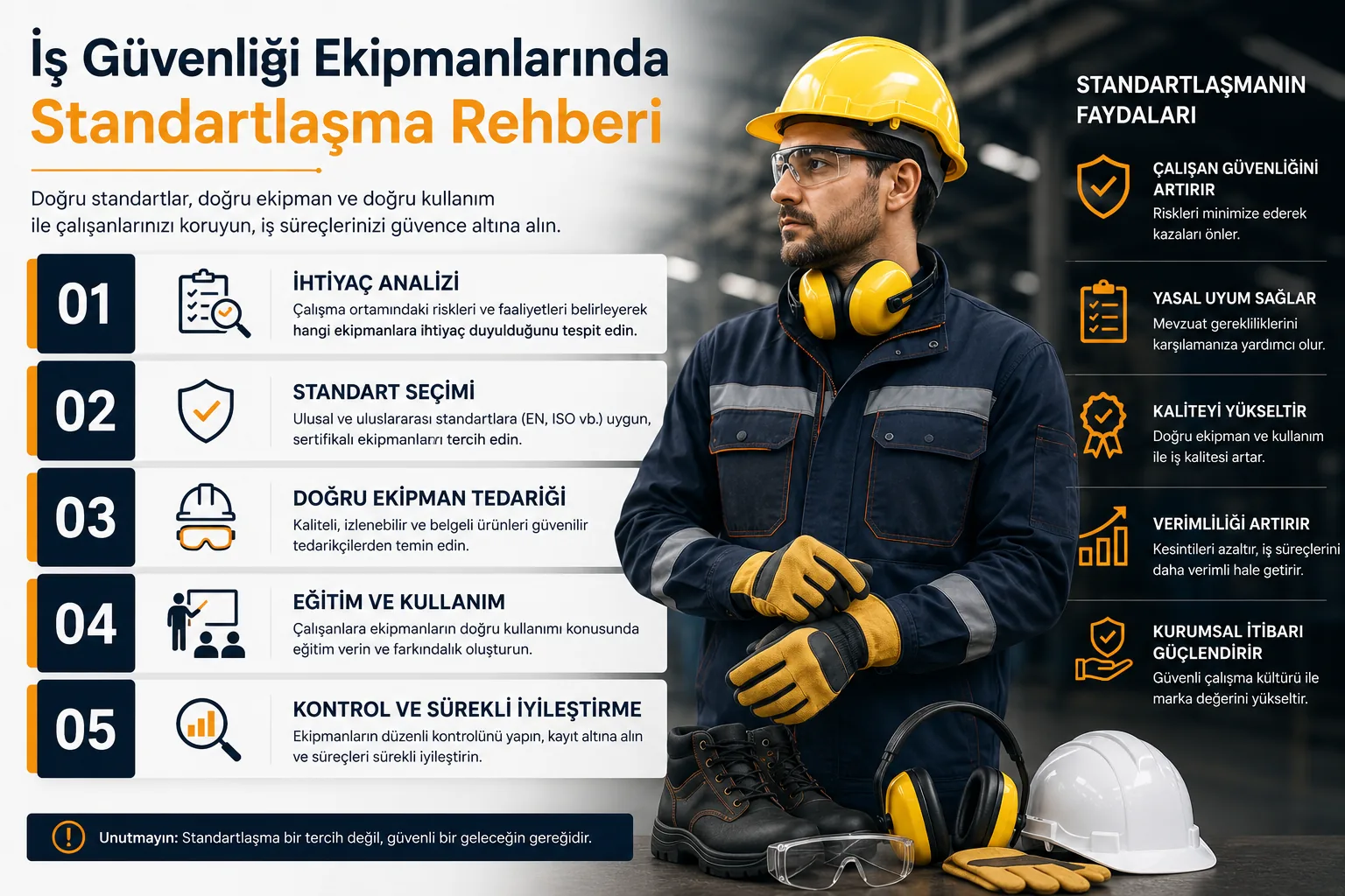 İş Güvenliği Ekipmanlarında Standartlaşma Rehberi